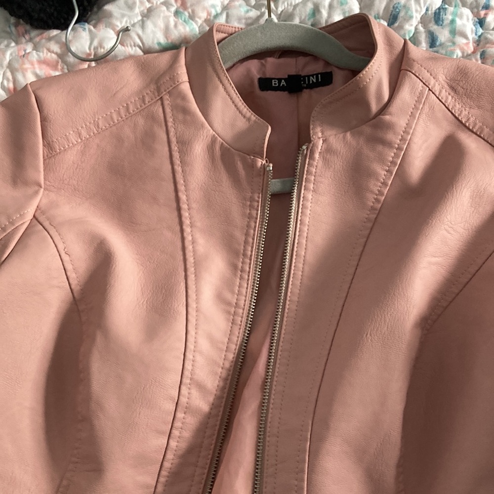 Pleather Pink Jacket By Baccini - image 7